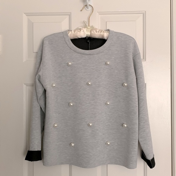 Banana Republic Pearls Sweatshirt XS - Picture 1 of 5